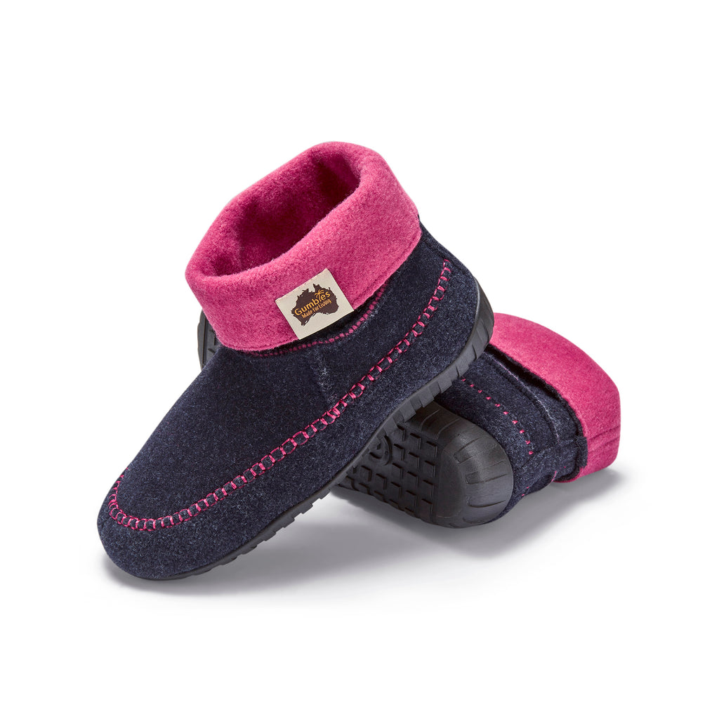 Botines Thredbo Slipper - Navy & Pink