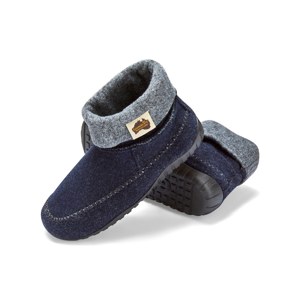 Botines Thredbo Slipper - Navy & Grey
