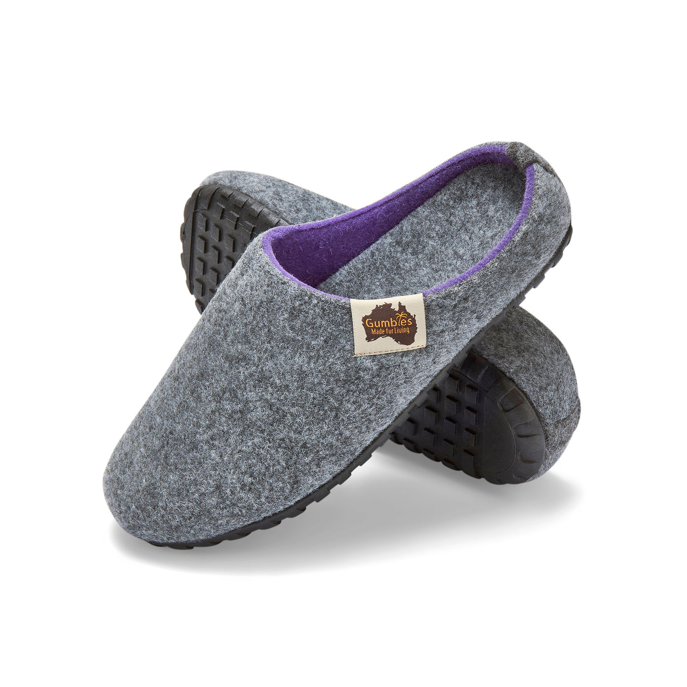 Pantuflas Outback Slippers Grey & Purple