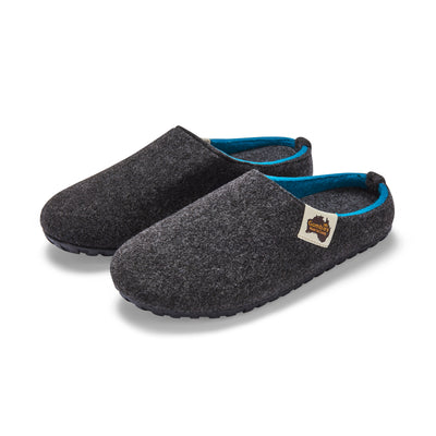 Pantuflas Outback Slippers Grey & Turquoise