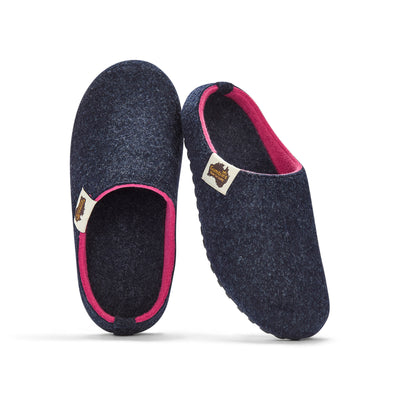 Pantuflas Outback Slippers Navy - Pink