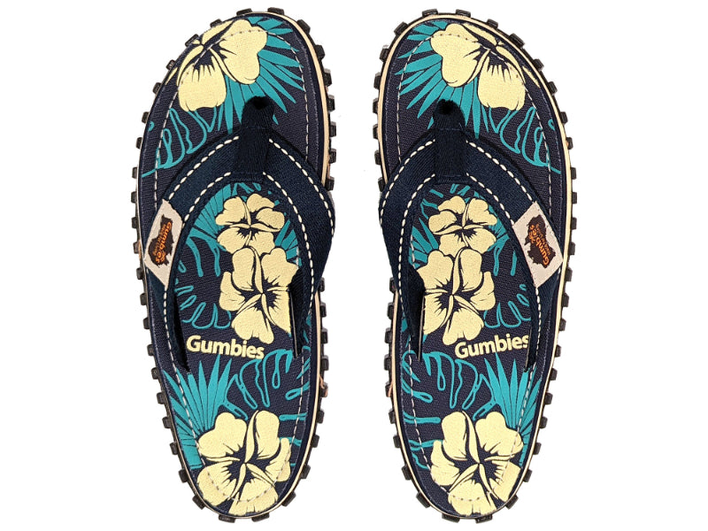 Sandalias Islander Flip-Flop Blue Hibiscus
