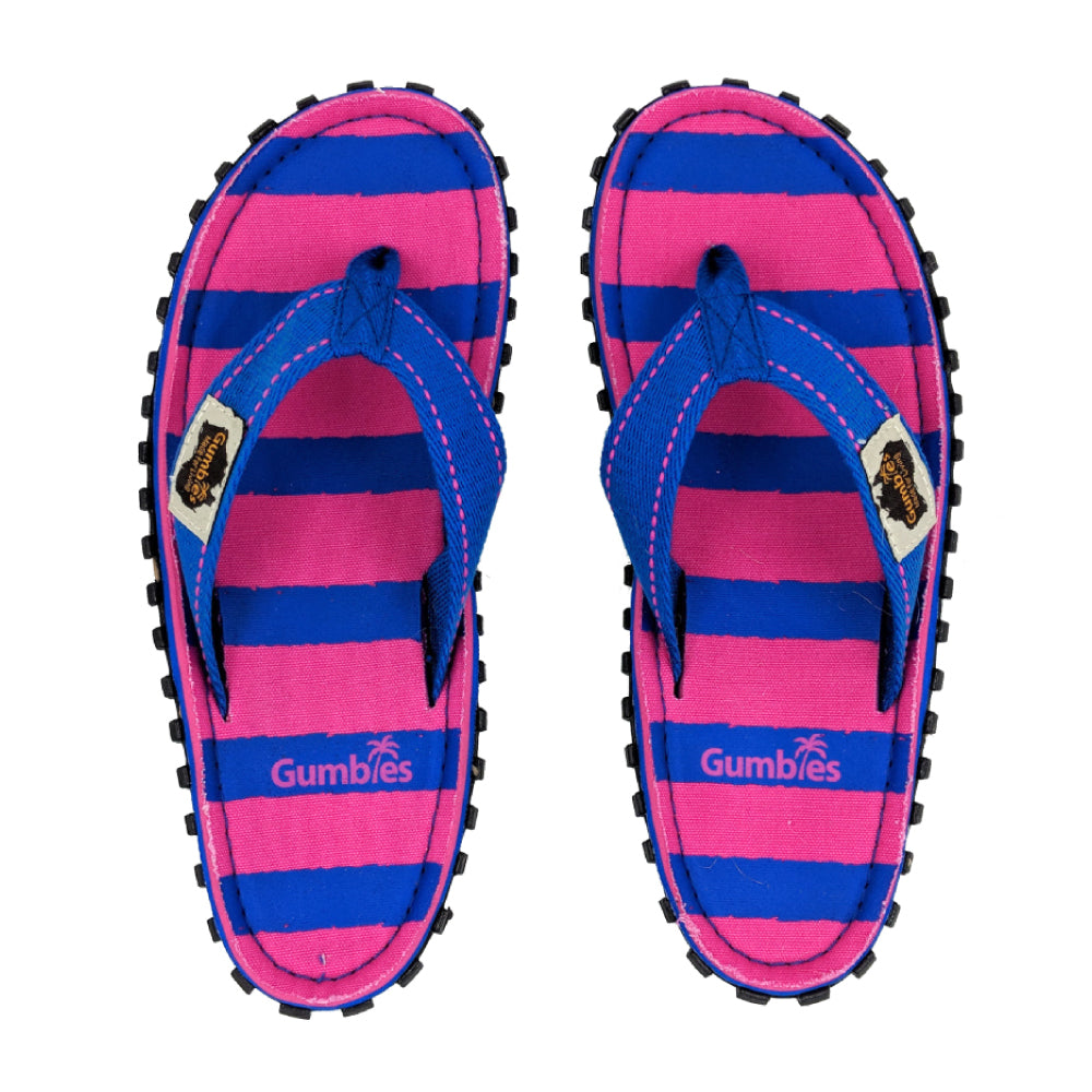 Sandalias Islander Flip- Flops Pink & Blue Stripe